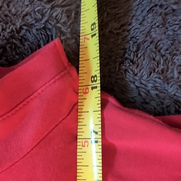 💵2/$10Bundle and Save💵Chico's| Red V-neck Short Sleeved T-shirt Cotton Spandex - Picture 10 of 12